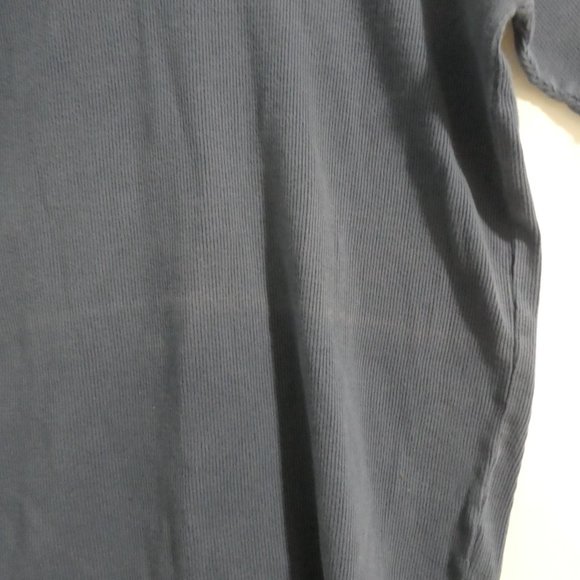 POINT ZERO | large | Light Blue Ribbed Short Sleeve T-Shirt / Tee | 100% Cotton - Picture 15 of 15